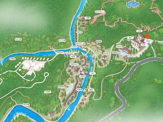 濂溪结合景区手绘地图智慧导览和720全景技术，可以让景区更加“动”起来，为游客提供更加身临其境的导览体验。
